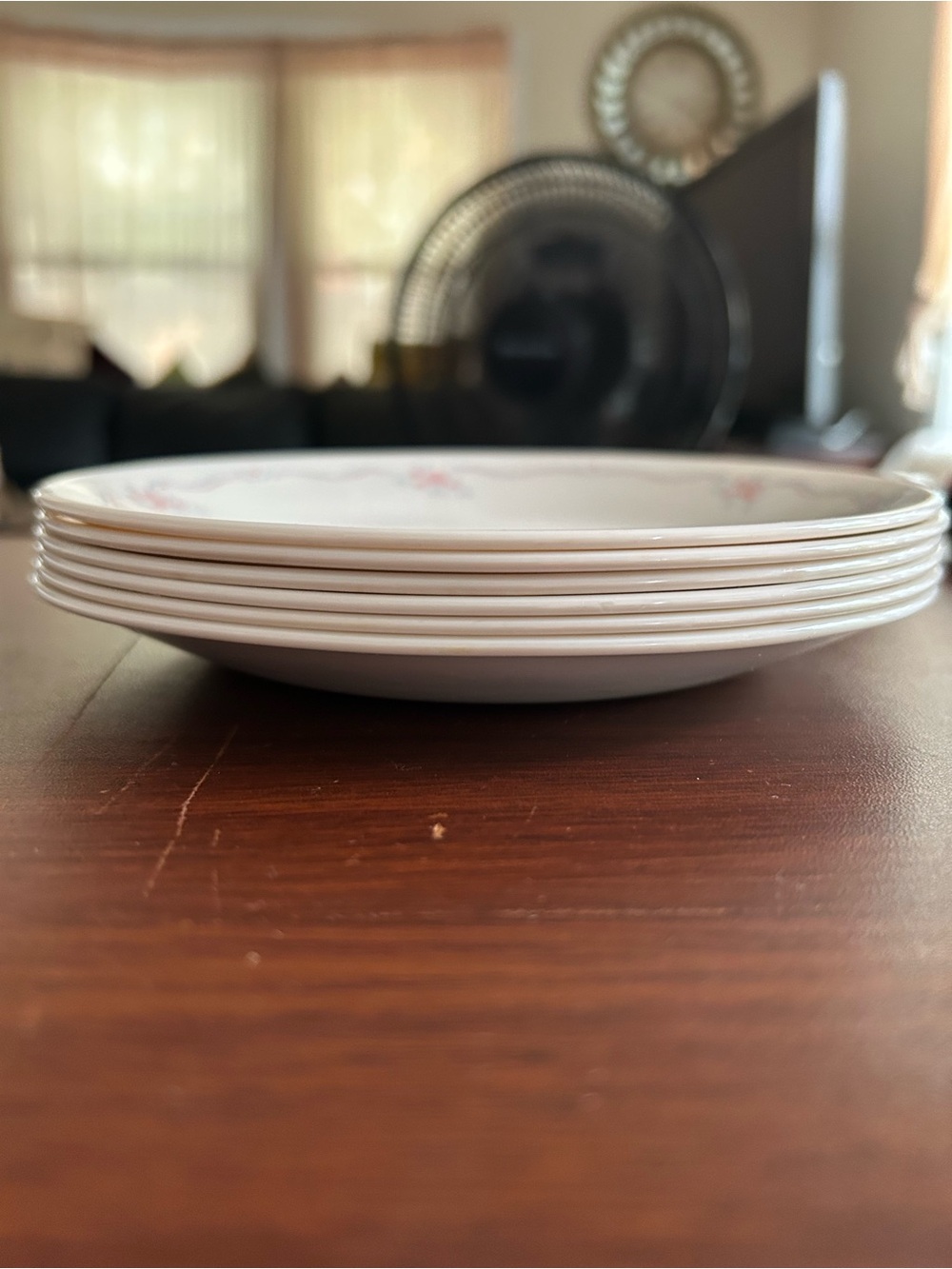 Vintage Corelle set of six bread and butter plates in English breakfast pattern - Picture 4 of 4